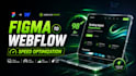 convert figma to webflow website design or fix webflow speed optimization