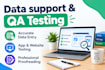 do expert data entry, copy paste, english telugu proofreading, manual testing