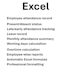 professional excel attendance and leave management sheet