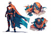 draw custom superhero characters with dynamic poses