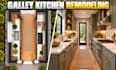 design galley kitchen remodeling plans with detailed 3d views