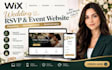 do wix wedding rspv event planning management anniversary website