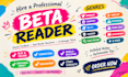 beta read, alpha reader dark romance, cozy mystery thriller critique beta reader