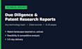 write a technical due diligence or patent research report