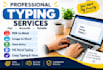 do fast and accurate typing and data entry