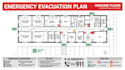 design a professional fire safety and evacuation floor plan