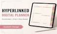 design a hyperlinked digital planner for goodnotes and etsy