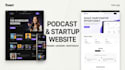 create new podcast website, startup website on framer