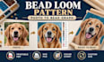 convert photo to bead loom pattern, bead graph tapestry chart printable PDF svg