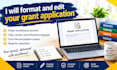 format and edit your grant application