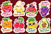 create cute kawaii sticker sheet design