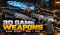 do 3d weapon model, sci fi gun, fps weapon, modular weapon, fivem gun, 3d knife