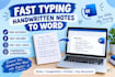 do fast typing convert handwritten notes to word