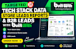 provide targeted tech stack data, store leads reports, b2b leads with builtwith