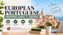 proofread and edit your portuguese european text