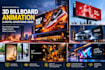 create 3d billboard animation and digital advertising video