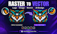 do vector tracing and convert logo image or sketch to vector