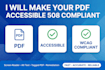 make your PDF accessible and 508 compliant wcag remediated