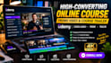 create high converting online course promo video and course trailer udemy