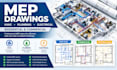 draw mep drawings, hvac, plumbing and electrical plans