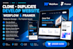clone duplicate develop website webflow framer website design fix framer issue