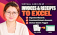 convert invoices and receipts from PDF to excel