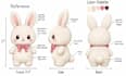 design custom plush reference sheet tech pack ych concept or stuffed animal toy