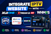 integrate iptv website with xui one, xtream UI, nxt and whmcs