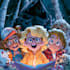 create a cartoon book or magazine cover