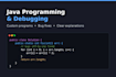 write, debug and explain java programs