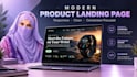 create a modern responsive product landing page