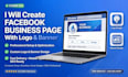 create and setup facebook business page with logo and banner