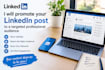 promote your linkedin post to a targeted professional audience