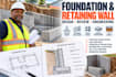 foundation retaining wall design review footing soil rebar concrete engineering