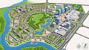 create master plan map, site development map and urban planning illustration