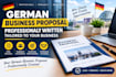 create a professional german business proposal