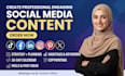create social media content, copywriting and content calendars