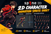 create 2d character animation sprite sheet inside spine 2d