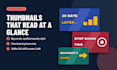 design an eye catching youtube thumbnail in 2 days
