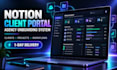 build a notion client portal and agency onboarding system
