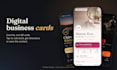 design an animated digital business card with qr code