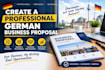create a professional german business proposal