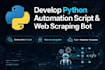 develop python automation script and web scraping bot