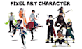 create pixel art character pixel animation  character design pixel sprite sheet