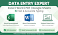 do data entry, copy paste and excel work