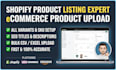 do shopify product listing and ecommerce product upload