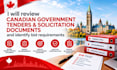 review canadian government procurement documents and identify bid requirements