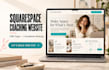 create a squarespace coaching website, offer pages, consultation bookings