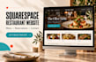 design a squarespace restaurant website, menu, reservations, contact page