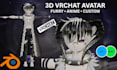 create custom furry vrchat avatar anime 3d model commission